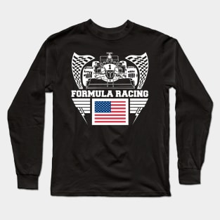 American Formula Racing Car Long Sleeve T-Shirt